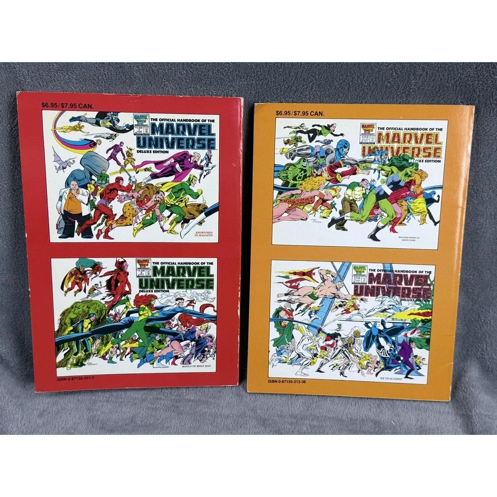 THE OFFICIAL HANDBOOK OF THE MARVEL‎ UNIVERSE Vol 4 & 6 Marvel White Paperback